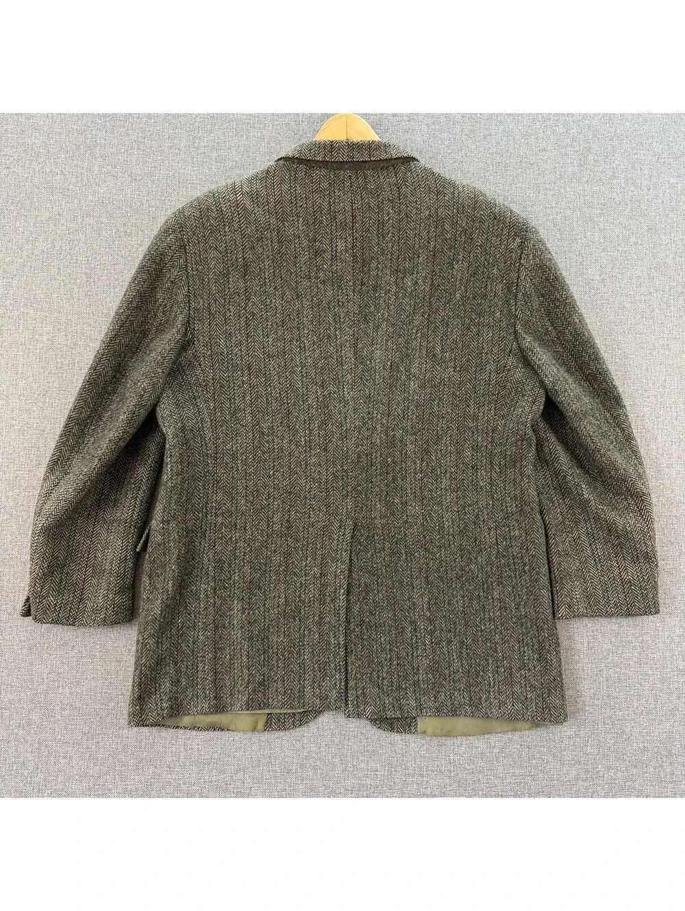 Vintage New England Collection Wool Tweed Herringbone Blazer USA 44R Sport Coat